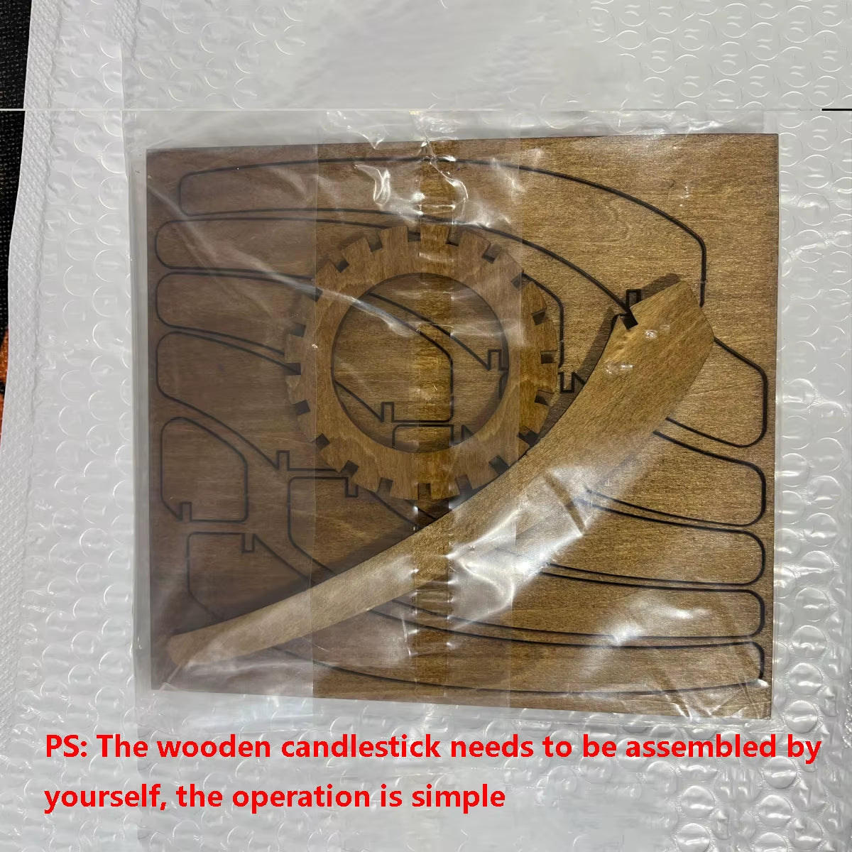 1Pc Hand-Assembled Lotus Candle Holder - Elegant Wooden Tea Light Centerpiece, Home Table Decor for Weddings, Christmas