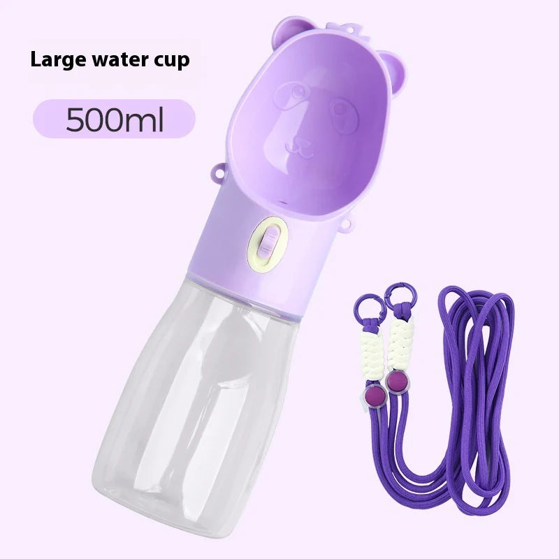 Stay Hydrated On-the-Go: 2-in-1 Portable Dog Water Bottle with Food Container for Small and Large Dogs