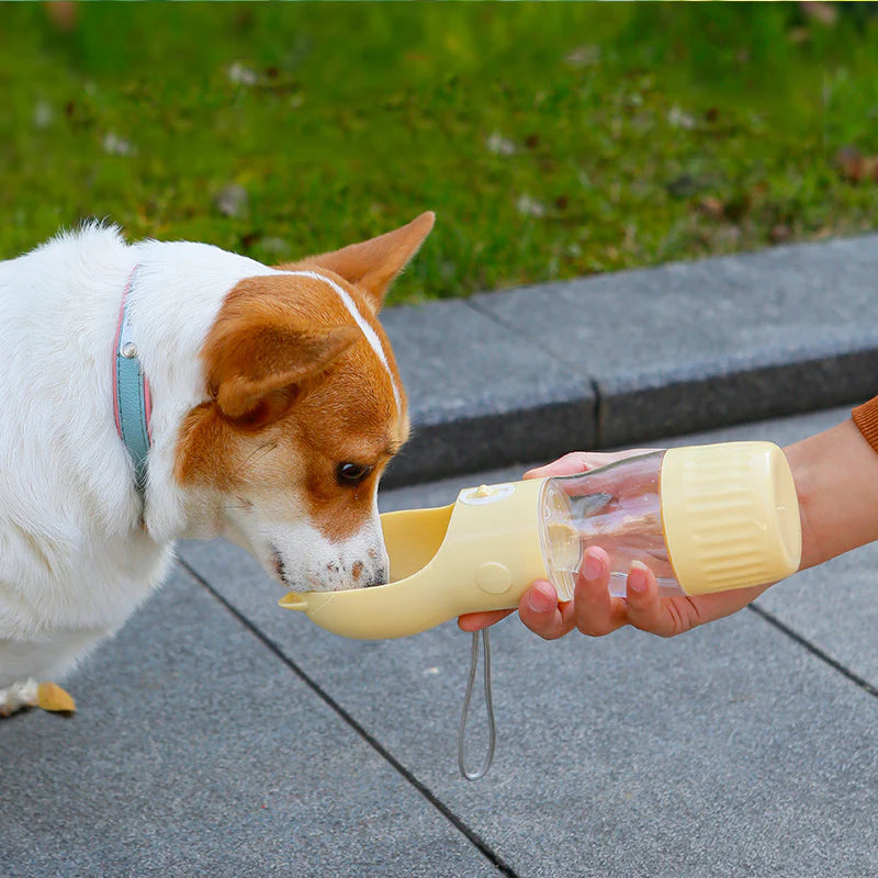 Stay Hydrated On-the-Go: 2-in-1 Portable Dog Water Bottle with Food Container for Small and Large Dogs