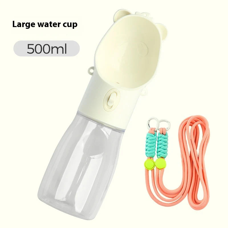 Stay Hydrated On-the-Go: 2-in-1 Portable Dog Water Bottle with Food Container for Small and Large Dogs