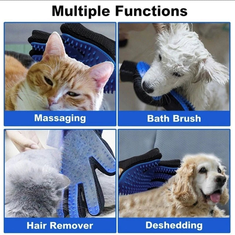 Revolutionize Pet Grooming with Self-Grooming Gloves - Effortless Shedding & Bathing for Cats and Dogs