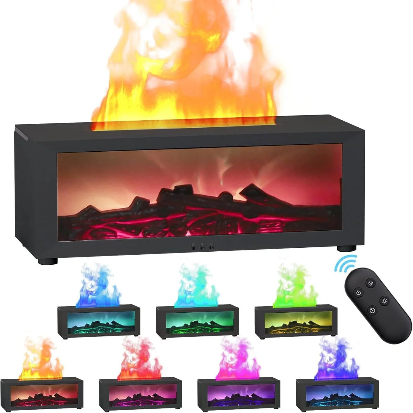 Air Humidifier Essential Oils Humidifiers Home Aroma Humidifier Flame Automatic Fragrance Diffuser with LED Light Remote Control