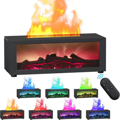 Air Humidifier Essential Oils Humidifiers Home Aroma Humidifier Flame Automatic Fragrance Diffuser with LED Light Remote Control