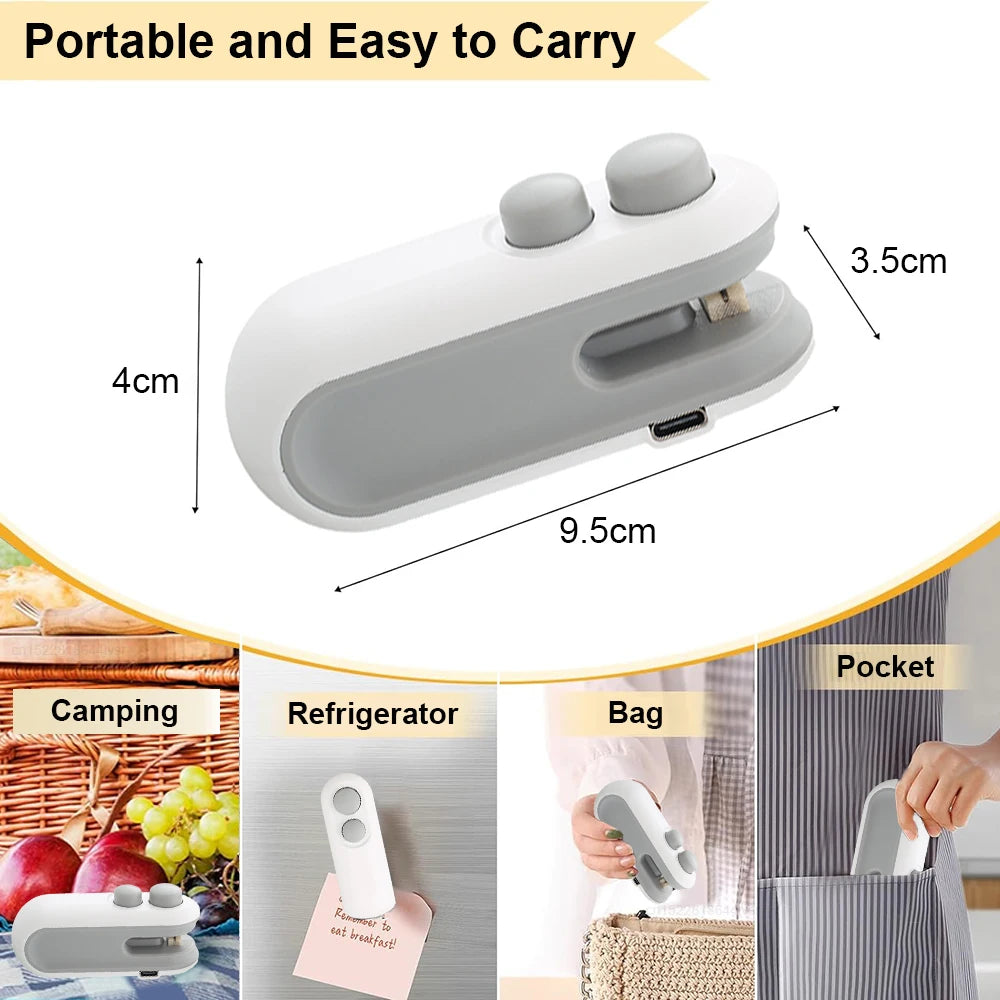 Effortless Food Preservation with the 2-in-1 Mini Heat Bag Sealing Machine - Your Go-To Handheld Heat Sealer for Freshness!