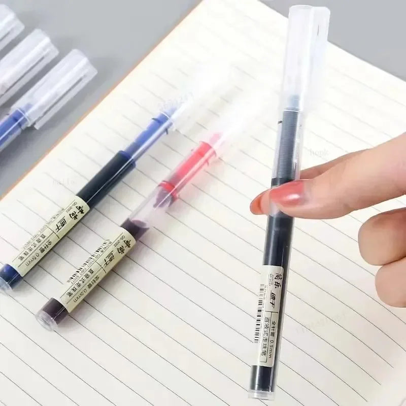 10Pcs/Set High Quality Needle Type Gel Pens Straight Liquid Ballpoint Pen Kawaii Stationery School Office Supplies Writing