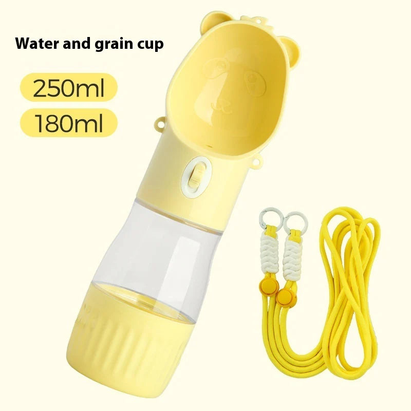 Stay Hydrated On-the-Go: 2-in-1 Portable Dog Water Bottle with Food Container for Small and Large Dogs