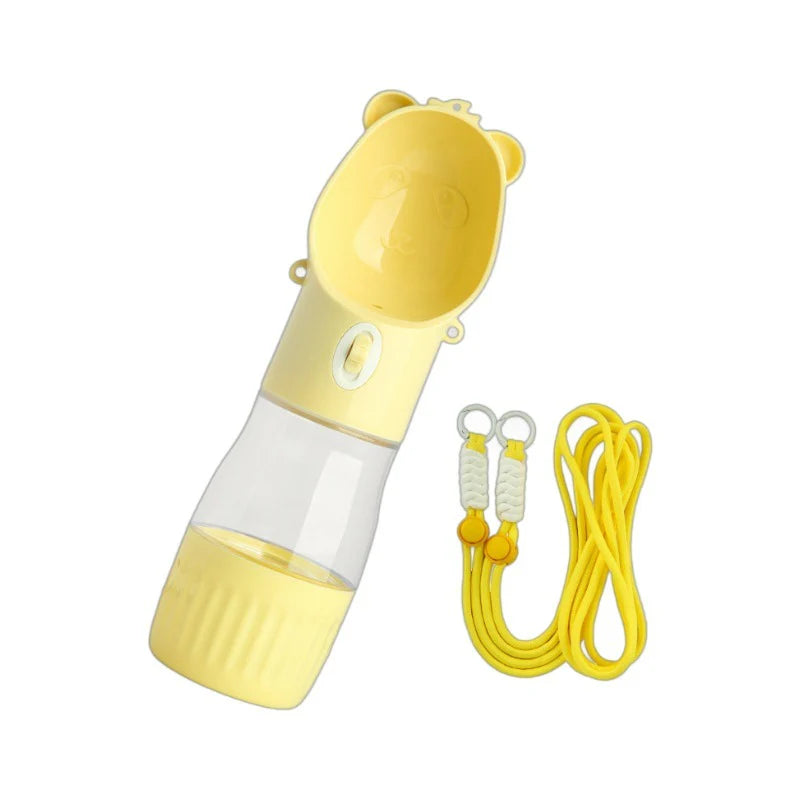 Stay Hydrated On-the-Go: 2-in-1 Portable Dog Water Bottle with Food Container for Small and Large Dogs