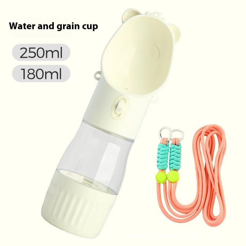 Stay Hydrated On-the-Go: 2-in-1 Portable Dog Water Bottle with Food Container for Small and Large Dogs